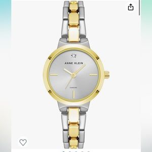 Anne Klein AK/4191 gold and silver diamond watch